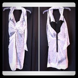 2/$15 ASOS Religion sz S dress tie neck open back